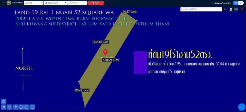 ที่ดิน 87210000 ปทุมธานี ลาดหลุมแก้ว คูขวาง