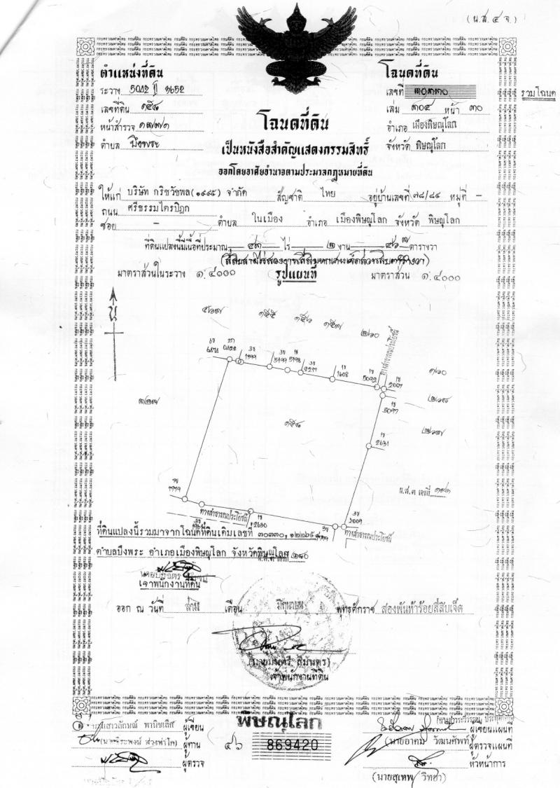 ที่ดิน 5000000 พิษณุโลก เมืองพิษณุโลก ในเมือง
