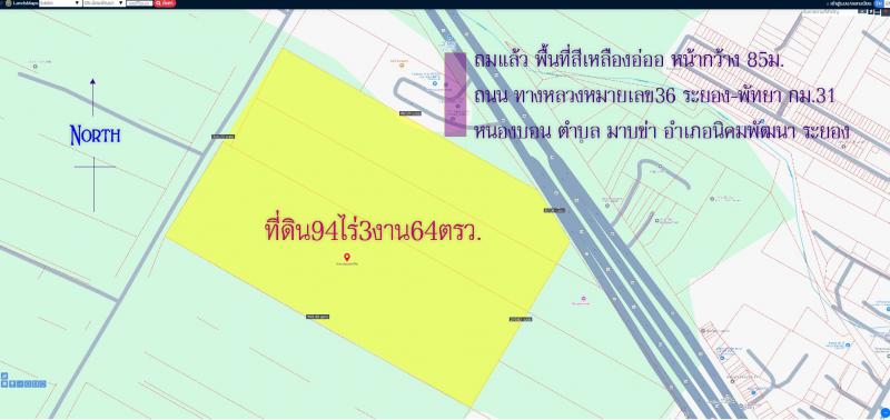 ที่ดิน 332185000 ระยอง กิ่งอำเภอนิคมพัฒนา มาบข่า