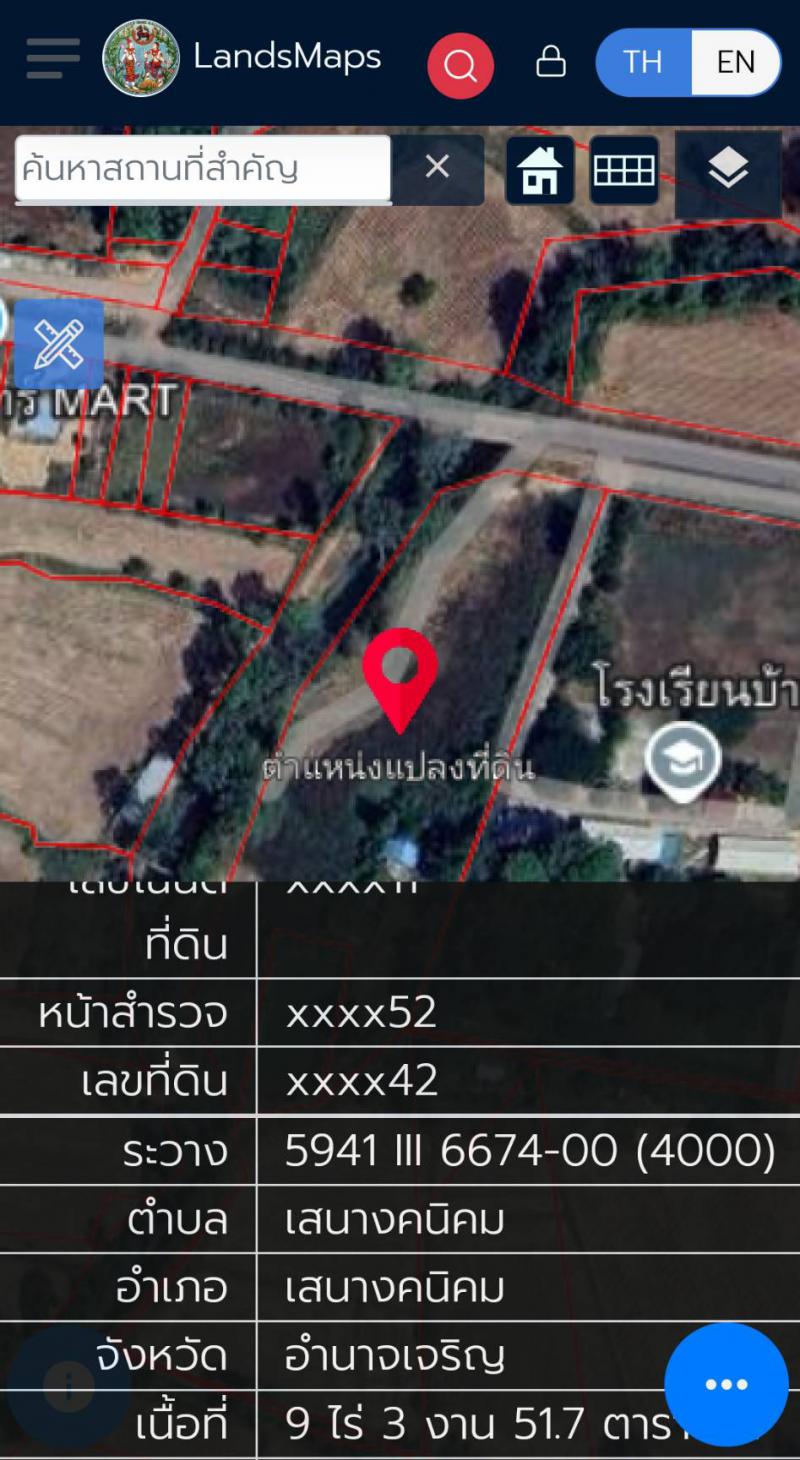 ที่ดิน 250000 อำนาจเจริญ เสนางคนิคม เสนางคนิคม