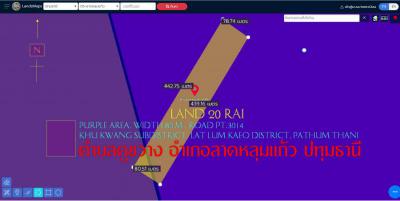 ที่ดิน 100000000 ปทุมธานี ลาดหลุมแก้ว คูขวาง
