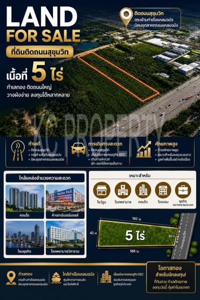 ที่ดิน 80000000 ชลบุรี ศรีราชา ทุ่งสุขลา